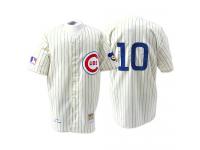 White Throwback Ron Santo Men #10 Mitchell And Ness MLB Chicago Cubs Jersey
