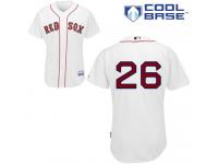 White Wade Boggs Men #26 Majestic MLB Boston Red Sox Cool Base Home Jersey