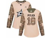Women Adidas Dallas Stars #18 Tyler Pitlick Camo Veterans Day Practice NHL Jersey