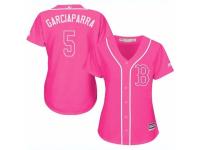 Women Majestic Boston Red Sox #5 Nomar Garciaparra Pink Fashion MLB Jersey