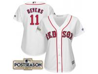 Women Rafael Devers #11 Boston Red Sox 2017 Postseason White Cool Base Jersey