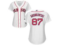 Women's Boston Red Sox #87 Rob Gronkowski Majestic White Home Cool Base Jersey