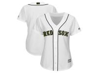 Women's Boston Red Sox Majestic White 2018 Memorial Day Cool Base Team Jersey