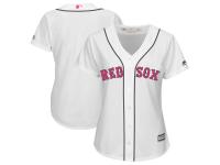 Women's Boston Red Sox Majestic White Mother's Day Cool Base Team Jersey