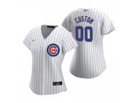 Women's Chicago Cubs Custom Nike White 2020 Home Jersey