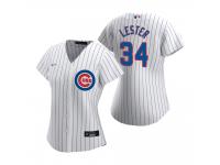 Women's Chicago Cubs Jon Lester Nike White 2020 Home Jersey