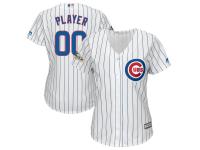Women's Chicago Cubs Majestic White 2017 Postseason Cool Base Custom Jersey