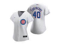 Women's Chicago Cubs Willson Contreras Nike White 2020 Home Jersey