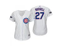 Women's Cubs 2018 Postseason Home White Addison Russell Cool Base Jersey
