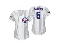 Women's Cubs 2018 Postseason Home White Albert Almora Jr Cool Base Jersey