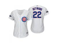 Women's Cubs 2018 Postseason Home White Jason Heyward Cool Base Jersey