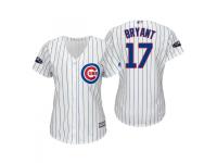 Women's Cubs 2018 Postseason Home White Kris Bryant Cool Base Jersey