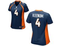 Women's Denver Broncos #4 Case Keenum Nike Navy Blue Game Jersey
