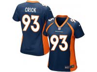 Women's Game Jared Crick Navy Blue Jersey Alternate #93 NFL Denver Broncos Nike