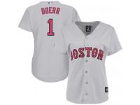 Women's Majestic Boston Red Sox #1 Bobby Doerr Authentic Grey Road MLB Jersey