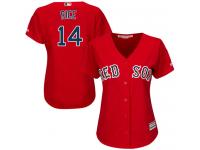 Women's Majestic Boston Red Sox #14 Jim Rice Authentic Red Alternate Home MLB Jersey
