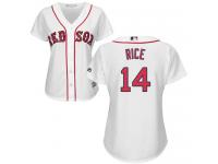 Women's Majestic Boston Red Sox #14 Jim Rice Authentic White Home MLB Jersey