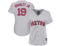 Women's Majestic Boston Red Sox #19 Jackie Bradley Jr Authentic Grey Road MLB Jersey