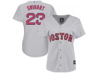 Women's Majestic Boston Red Sox #23 Blake Swihart Authentic Grey Road MLB Jersey
