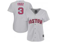 Women's Majestic Boston Red Sox #3 Jimmie Foxx Authentic Grey Road MLB Jersey
