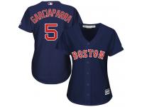 Women's Majestic Boston Red Sox #5 Nomar Garciaparra Authentic Navy Blue Alternate Road MLB Jersey