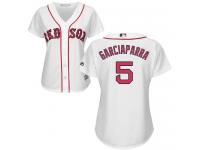 Women's Majestic Boston Red Sox #5 Nomar Garciaparra Authentic White Home MLB Jersey