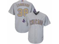 Women's Majestic Chicago Cubs #38 Carlos Zambrano Authentic Gray 2017 Gold Champion MLB Jersey