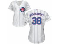 Women's Majestic Chicago Cubs #38 Mike Montgomery White Home Cool Base MLB Jersey