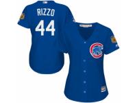 Women's Majestic Chicago Cubs #44 Anthony Rizzo Royal Blue 2017 Spring Training Cool Base MLB Jersey