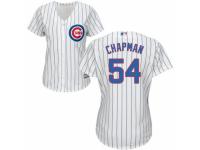 Women's Majestic Chicago Cubs #54 Aroldis Chapman White Home Cool Base MLB Jersey