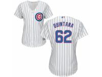 Women's Majestic Chicago Cubs #62 Jose Quintana White Home Cool Base MLB Jersey