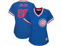 Women's Majestic Chicago Cubs #68 Jorge Soler Royal Blue Cooperstown MLB Jersey