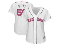 Women's New Boston Red Sox Mookie Betts Majestic White Mother's Day Cool Base Jersey
