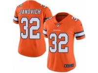 Women's Nike Denver Broncos #32 Andy Janovich Limited Orange Rush NFL Jersey