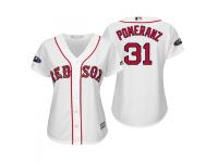 Women's Red Sox 2018 Postseason Home White Drew Pomeranz Cool Base Jersey