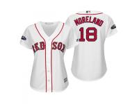 Women's Red Sox 2018 Postseason Home White Mitch Moreland Cool Base Jersey