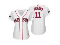 Women's Red Sox 2018 Postseason Home White Rafael Devers Cool Base Jersey