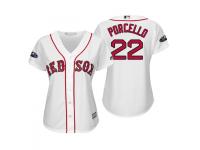 Women's Red Sox 2018 Postseason Home White Rick Porcello Cool Base Jersey
