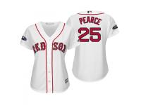 Women's Red Sox 2018 Postseason Home White Steve Pearce Cool Base Jersey