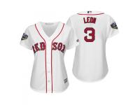 Women's Red Sox 2018 World Series Majestic White Sandy Leon Cool Base Jersey