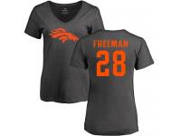 Women's Royce Freeman Ash One Color NFL Nike Denver Broncos #28 T-Shirt