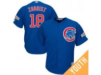Youth Ben Zobrist #18 Chicago Cubs 2017 Postseason Royal Cool Base Jersey