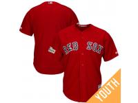 Youth Boston Red Sox Scarlet 2017 Postseason Patch Cool Base Team Jersey
