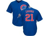 Youth Chicago Cubs #21 Mark Zagunis Majestic Alternate Royal 2016 World Series Champions Cool Base Jersey