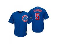 Youth Cubs 2018 Postseason Alternate Royal Albert Almora Jr Cool Base Jersey