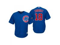 Youth Cubs 2018 Postseason Alternate Royal Ben Zobrist Cool Base Jersey