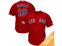 Youth Jackie Bradley Jr. #19 Boston Red Sox 2017 Postseason Scarlet Cool Base Jersey