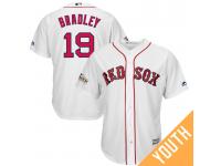 Youth Jackie Bradley Jr. #19 Boston Red Sox 2017 Postseason White Cool Base Jersey
