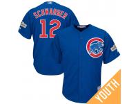 Youth Kyle Schwarber #12 Chicago Cubs 2017 Postseason Royal Cool Base Jersey