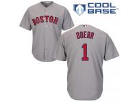 Youth Majestic Boston Red Sox #1 Bobby Doerr Authentic Grey Road Cool Base MLB Jersey